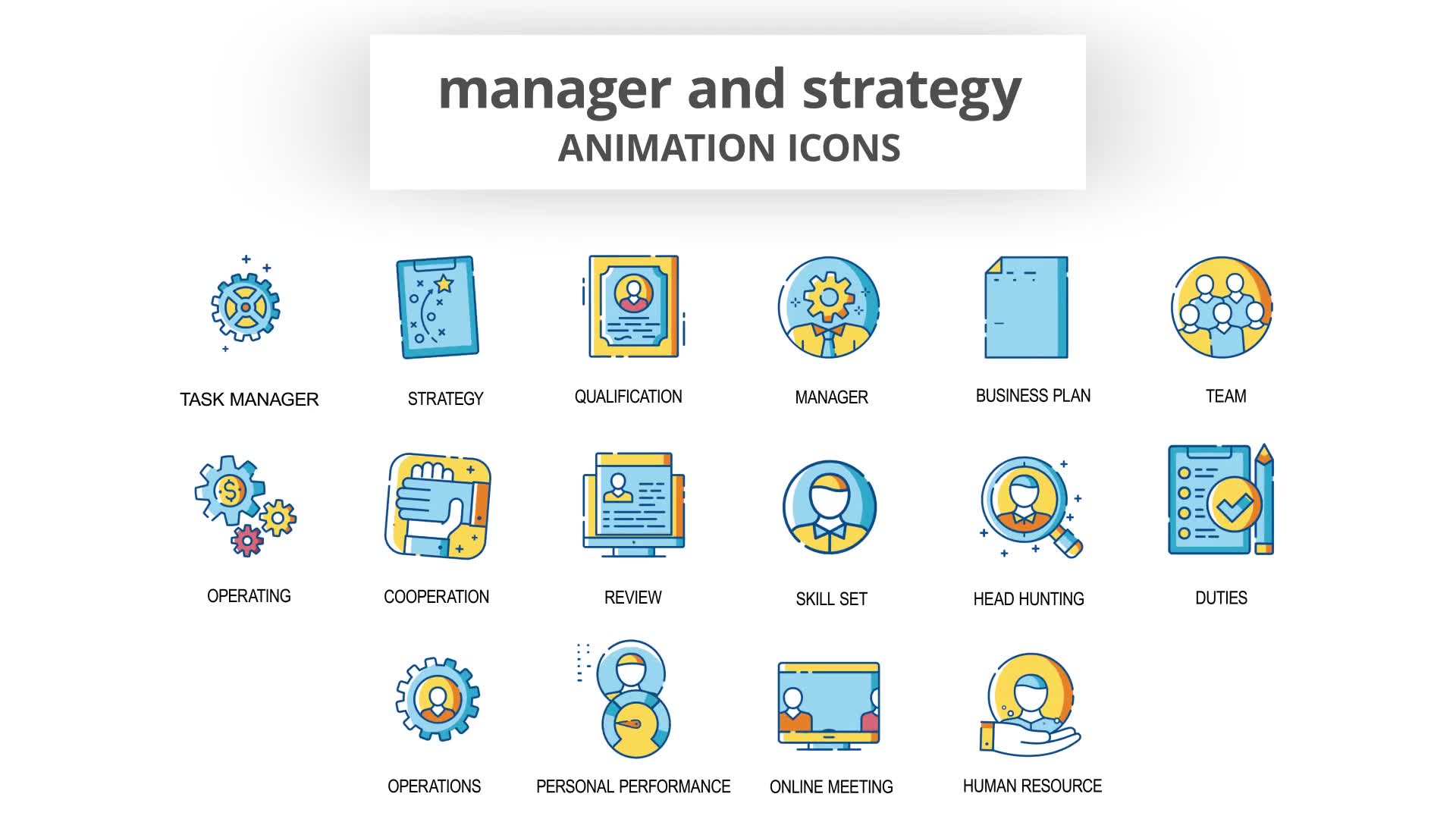 Manager & Strategy Animation Icons Videohive 30260884 After Effects Image 7