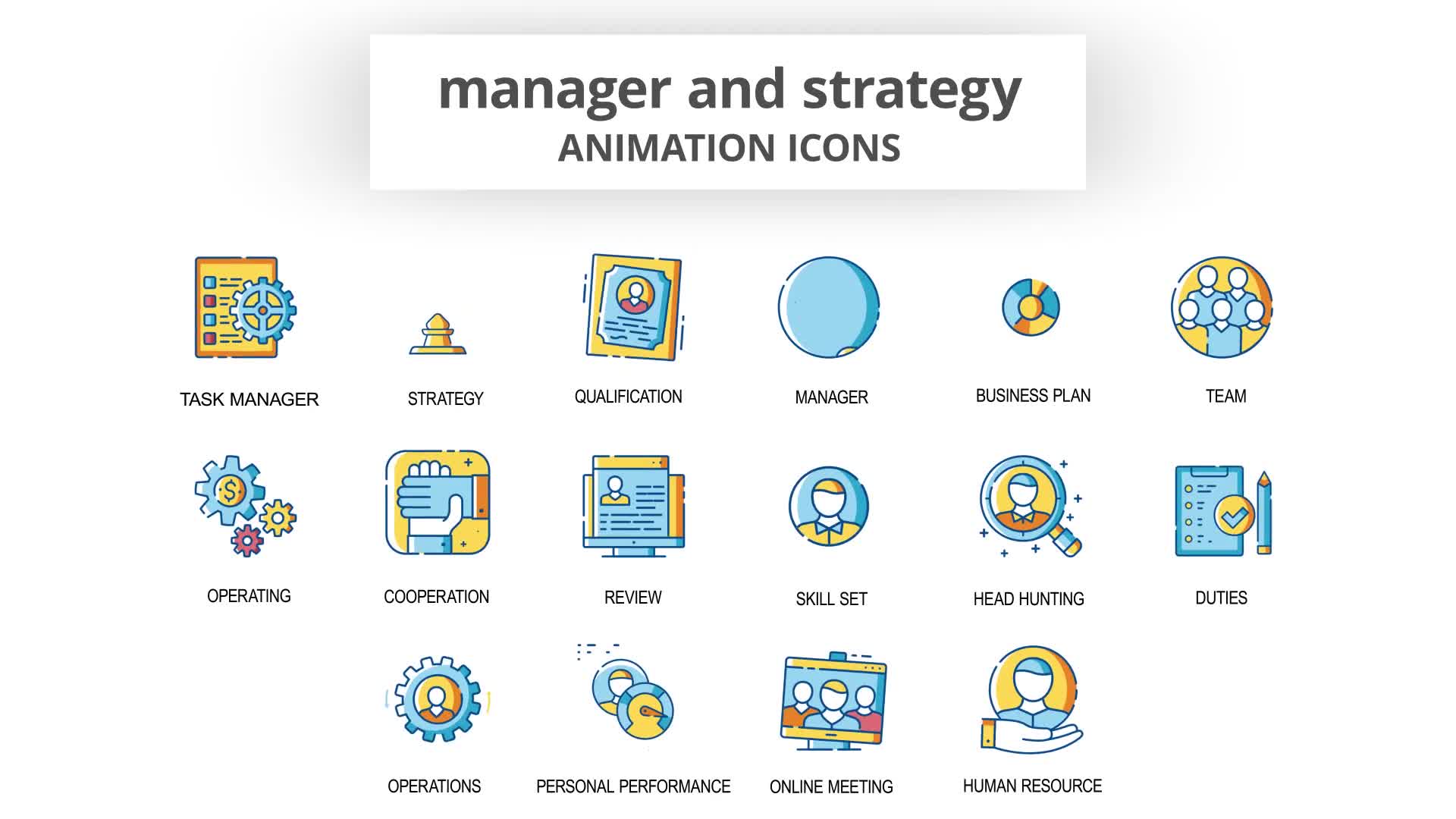 Manager & Strategy Animation Icons Videohive 30260884 After Effects Image 8
