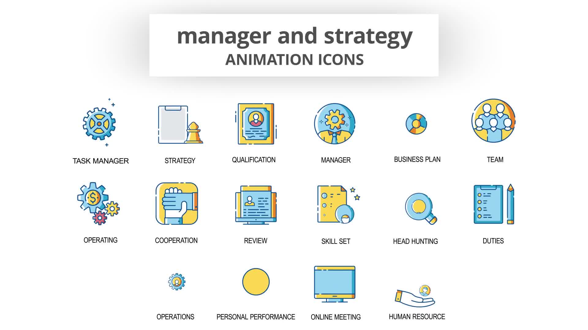 Manager & Strategy Animation Icons Videohive 30260884 After Effects Image 9