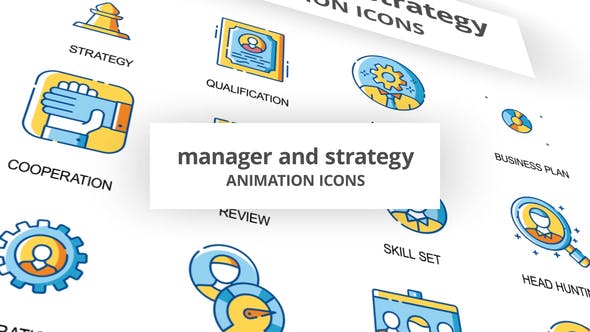 Manager & Strategy Animation Icons - Videohive Download 30260884