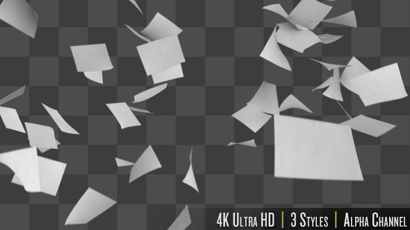 Many Papers Flying in Air - Download Videohive 19849487