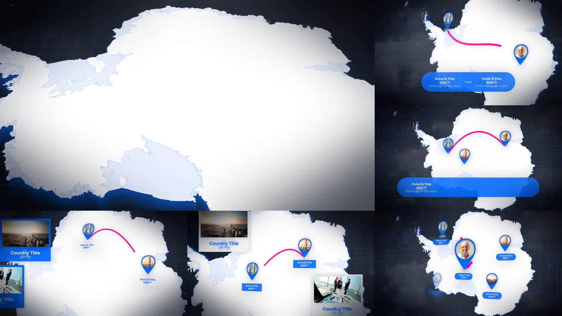 Map of Antarctica with Territories Antarctica Map Kit Videohive 24363085 After Effects Image 1
