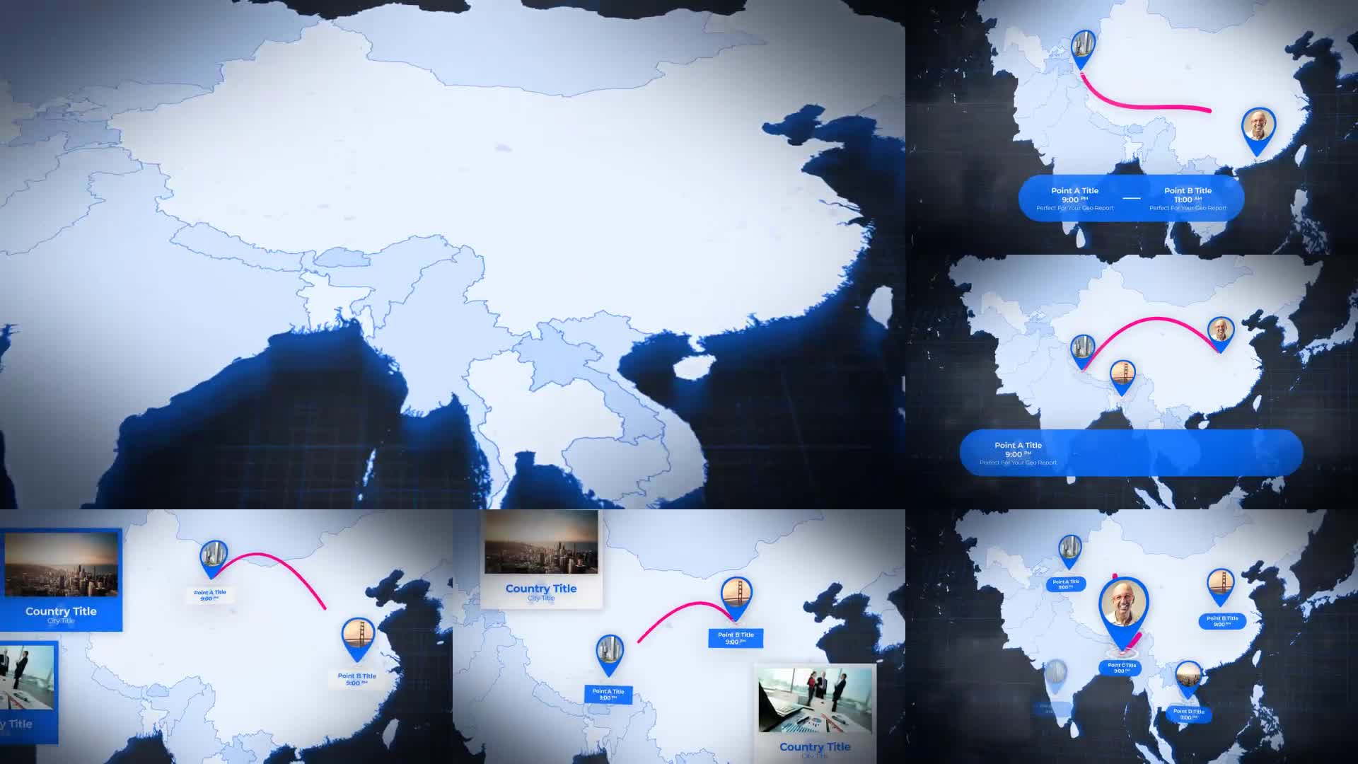 Map of Asia with Countries Asia Map Kit Videohive 24373281 After Effects Image 1