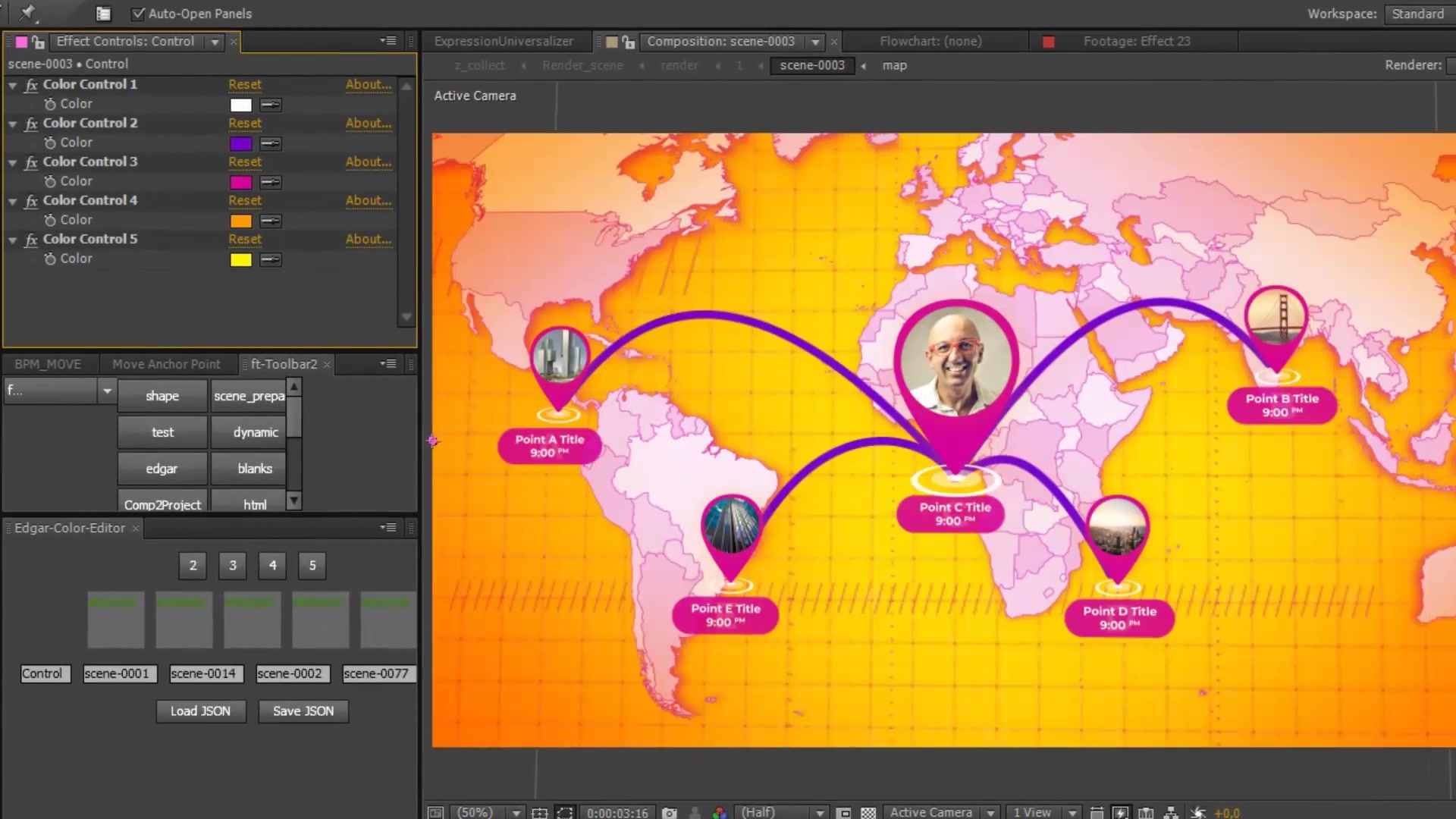 Map of Asia with Countries Asia Map Kit Videohive 24373281 After Effects Image 5