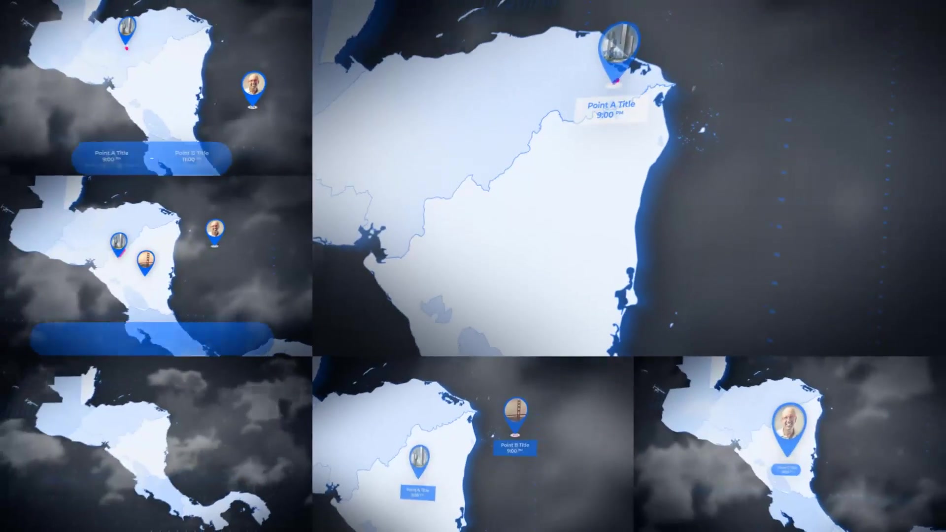 Map of Central America with Countries Central America Islands Map Kit Videohive 24375467 After Effects Image 8