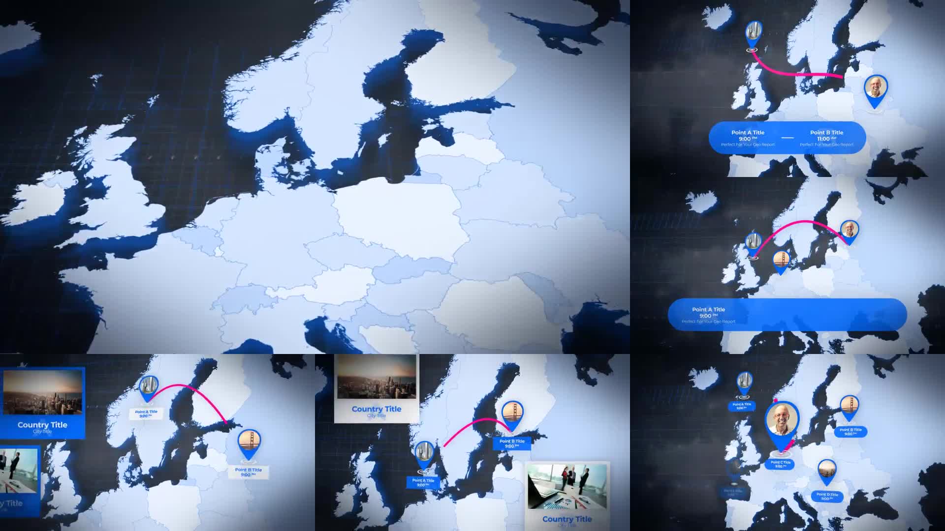 Map of Europe with Countries Europe Map Kit Videohive 24376111 After Effects Image 1