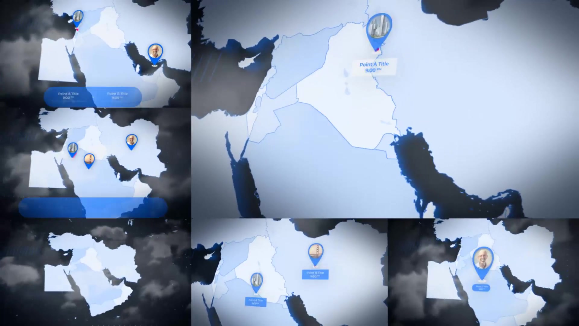 Map of Middle East with Countries Middle East Map Kit Videohive 24411382 After Effects Image 8