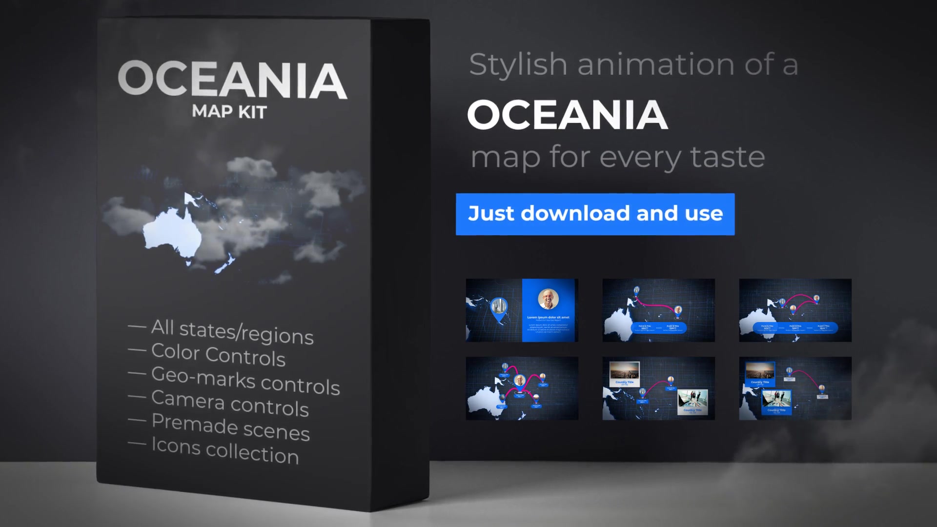 Map of Oceania with Countries Oceania Map Kit Videohive 24421049 After Effects Image 11