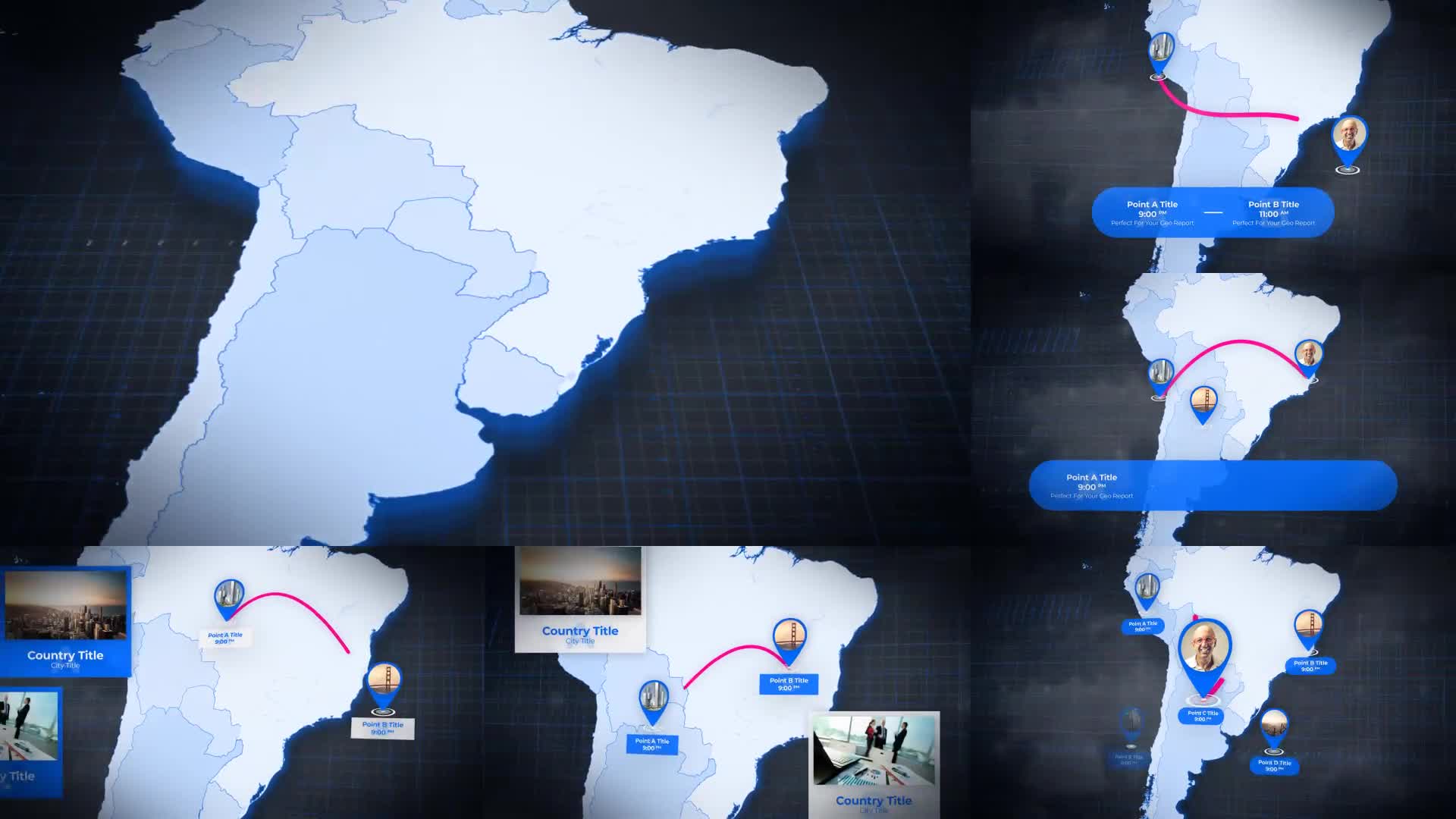 Map of South America with Countries Southern America Map Kit Videohive 24422517 After Effects Image 1