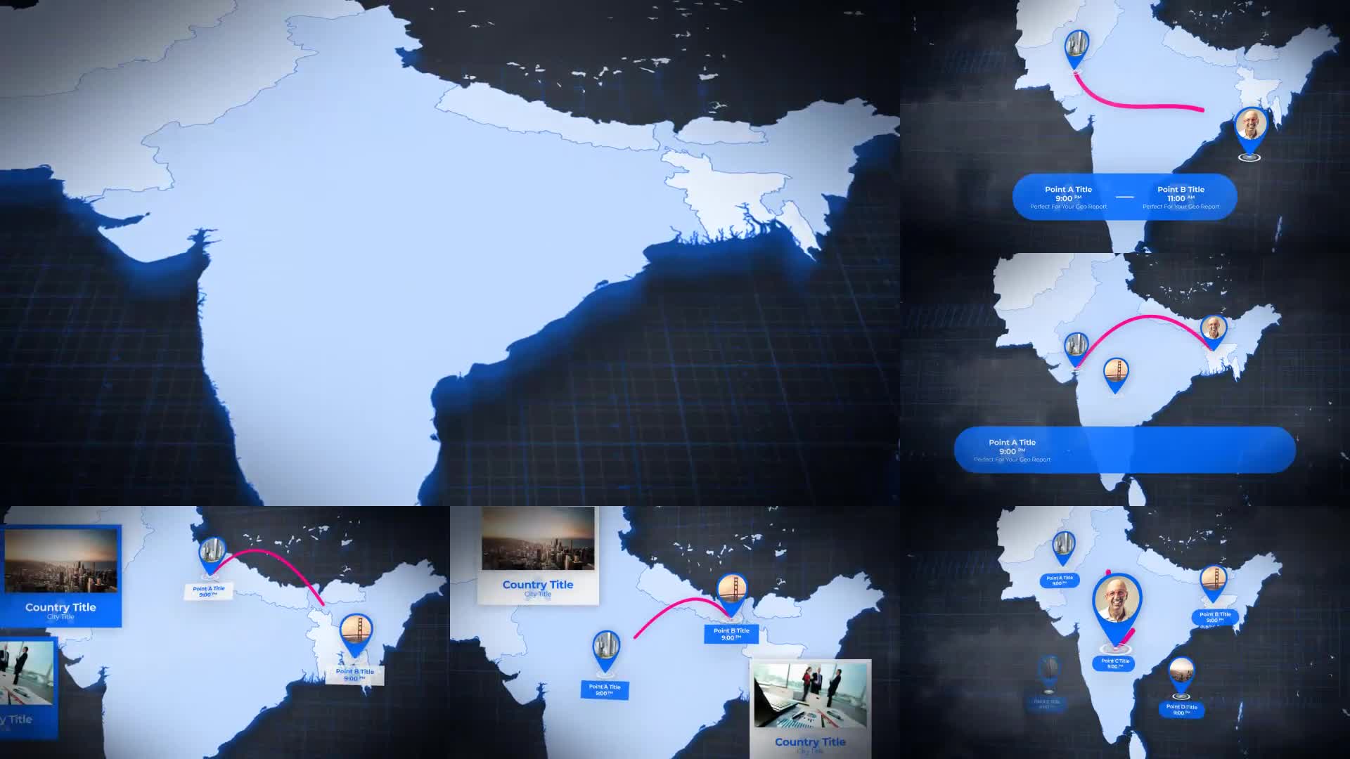 Map of South Asia with Countries Southern Asia Map Kit Videohive 24429949 After Effects Image 1