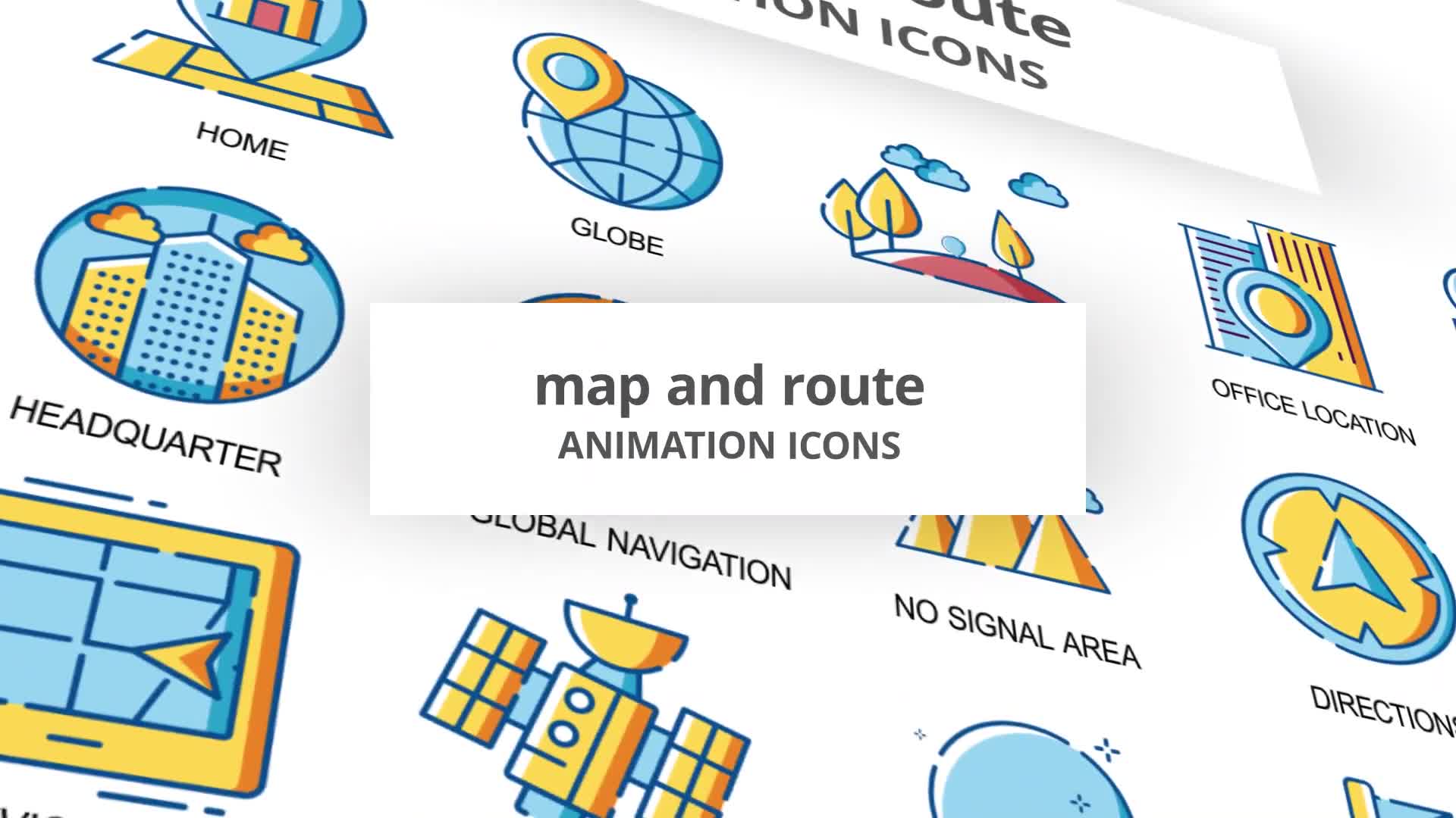 Map & Route Animation Icons Videohive 30260892 After Effects Image 1