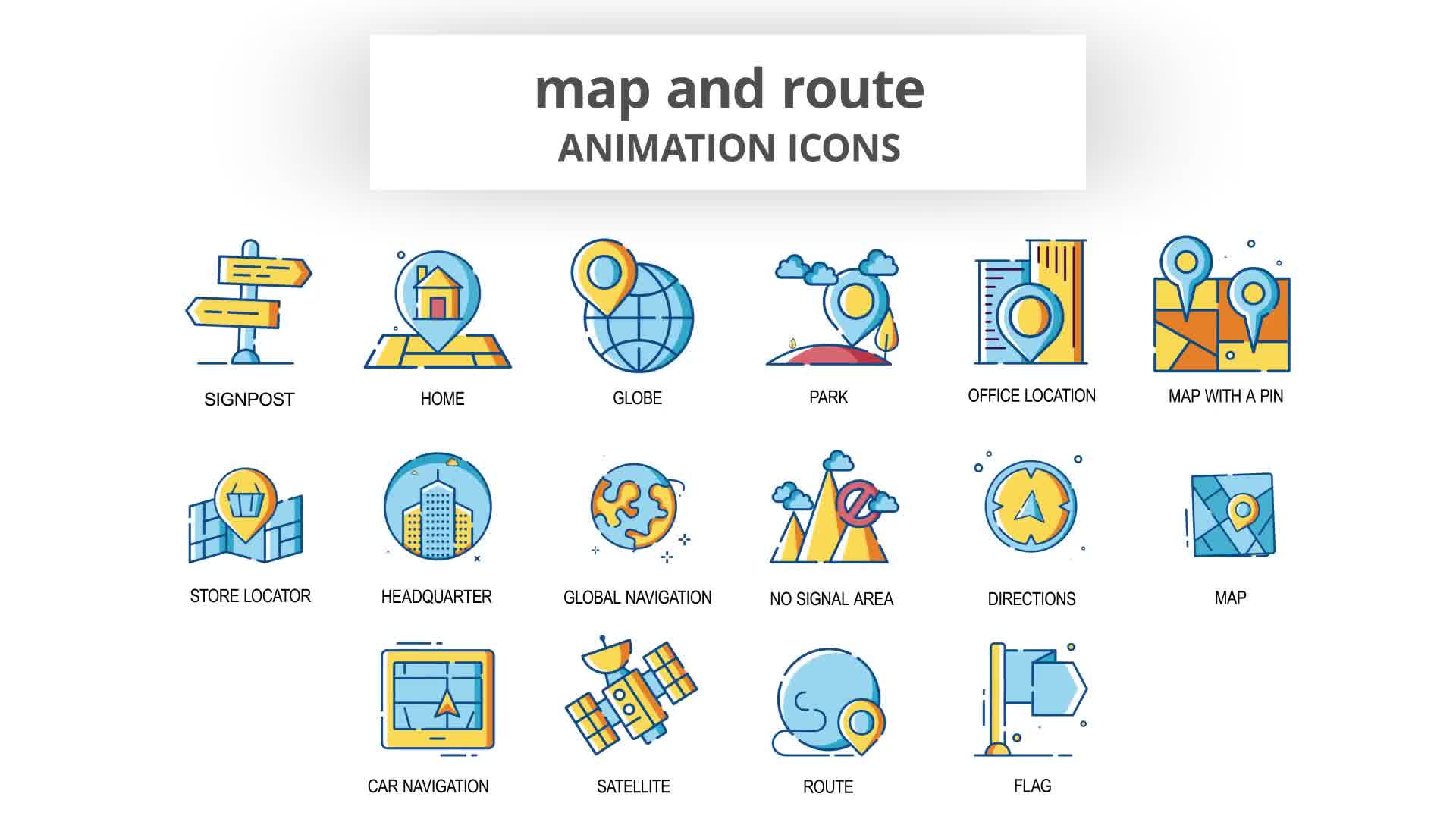 Map & Route Animation Icons Videohive 30260892 After Effects Image 10