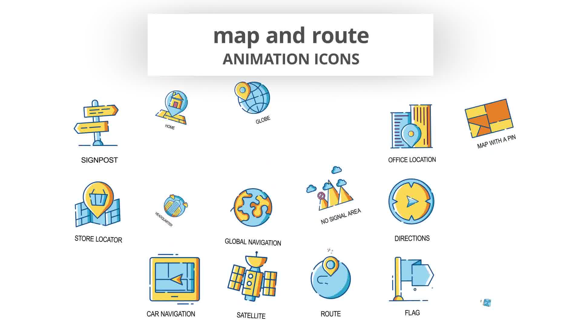 Map & Route Animation Icons Videohive 30260892 After Effects Image 11