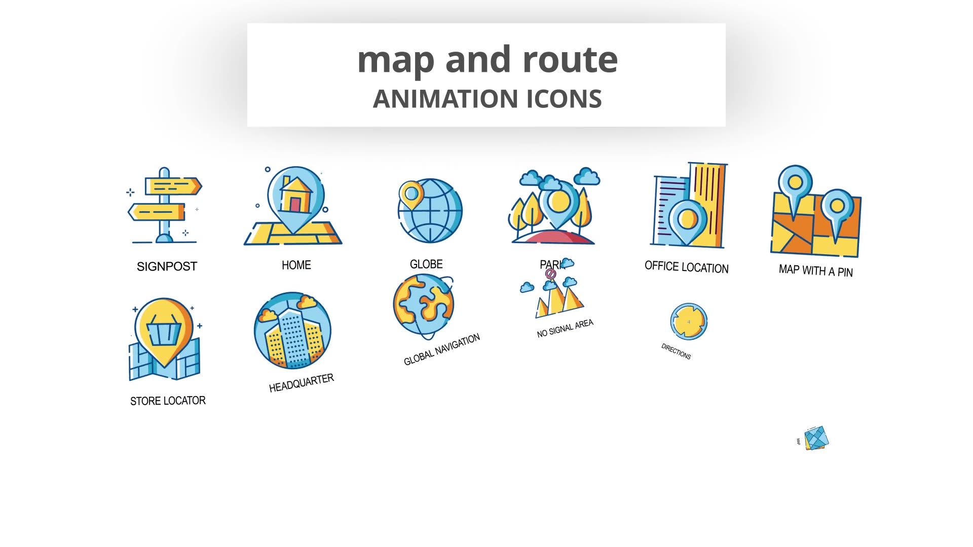 Map & Route Animation Icons Videohive 30260892 After Effects Image 4