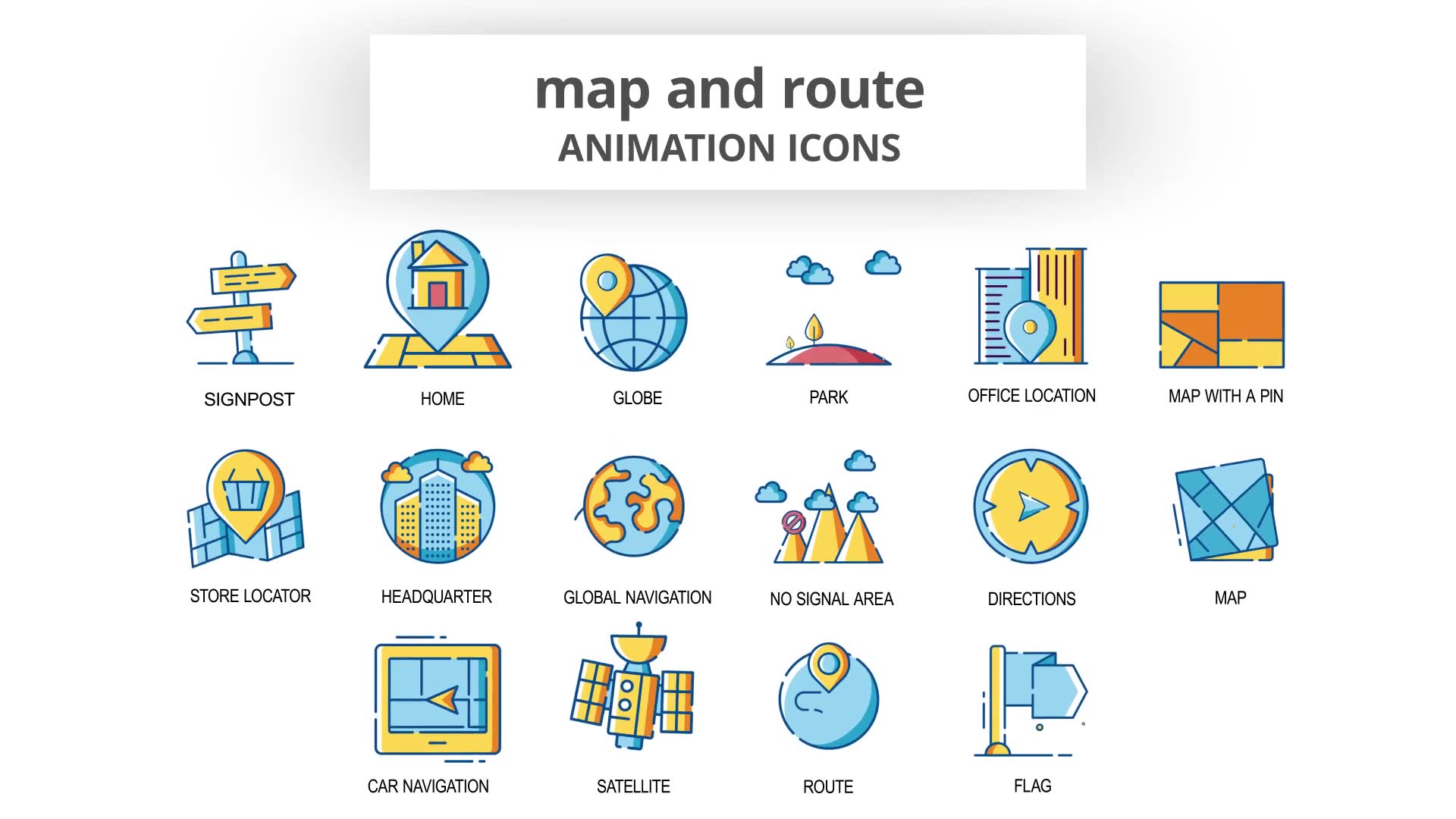 Map & Route Animation Icons Videohive 30260892 After Effects Image 6
