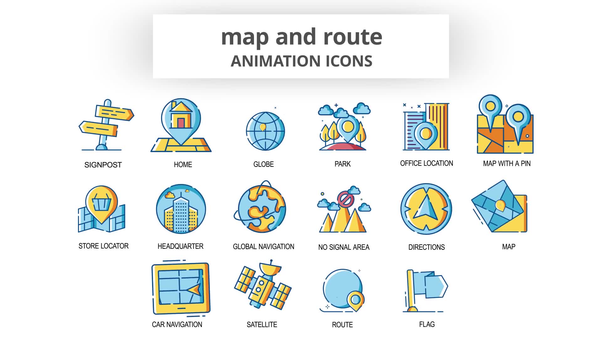 Map & Route Animation Icons Videohive 30260892 After Effects Image 7