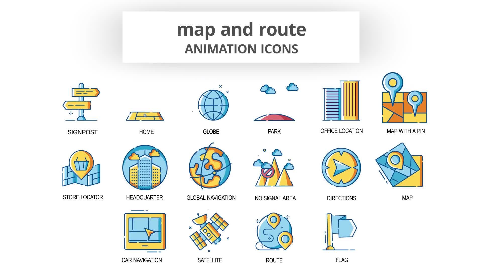 Map & Route Animation Icons Videohive 30260892 After Effects Image 8
