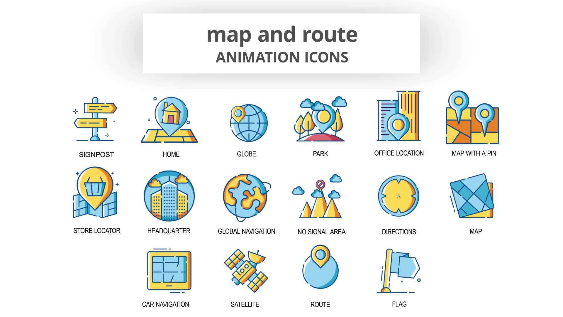Map & Route Animation Icons Videohive 30260892 After Effects Image 9