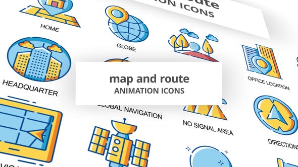 Map & Route Animation Icons - 30260892 Videohive Download