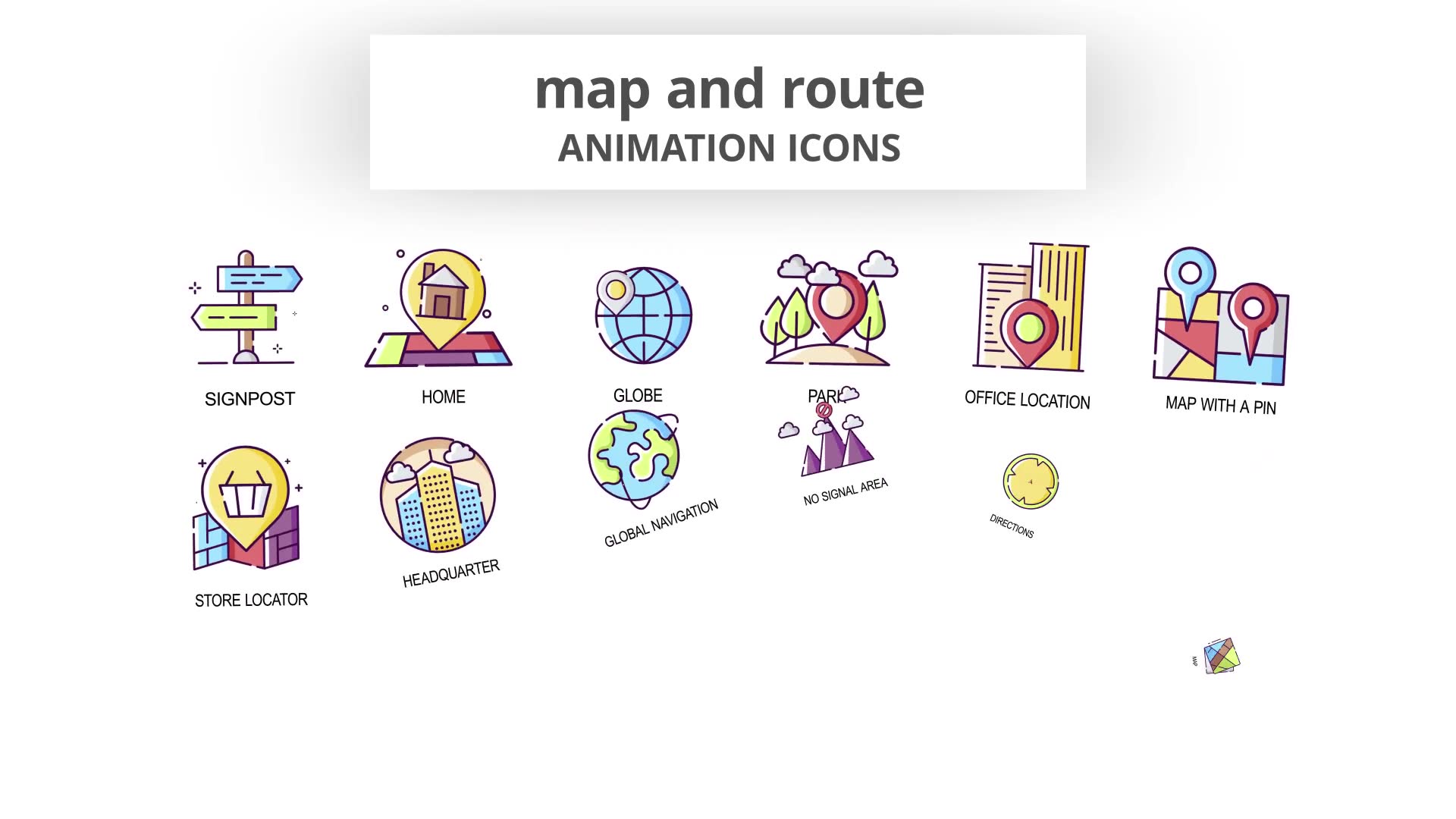 Map & Route Animation Icons Videohive 30041572 After Effects Image 4