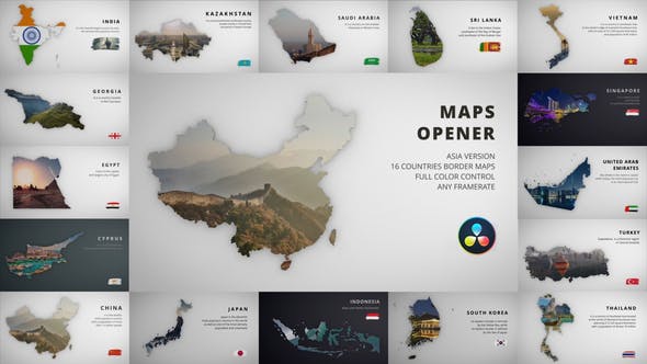 Maps Opener Asia - Videohive 38842077 Download