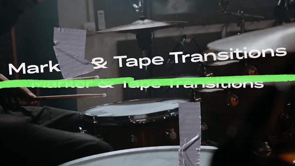 Marker & Tape Transitions Videohive 36436914 Premiere Pro Image 1