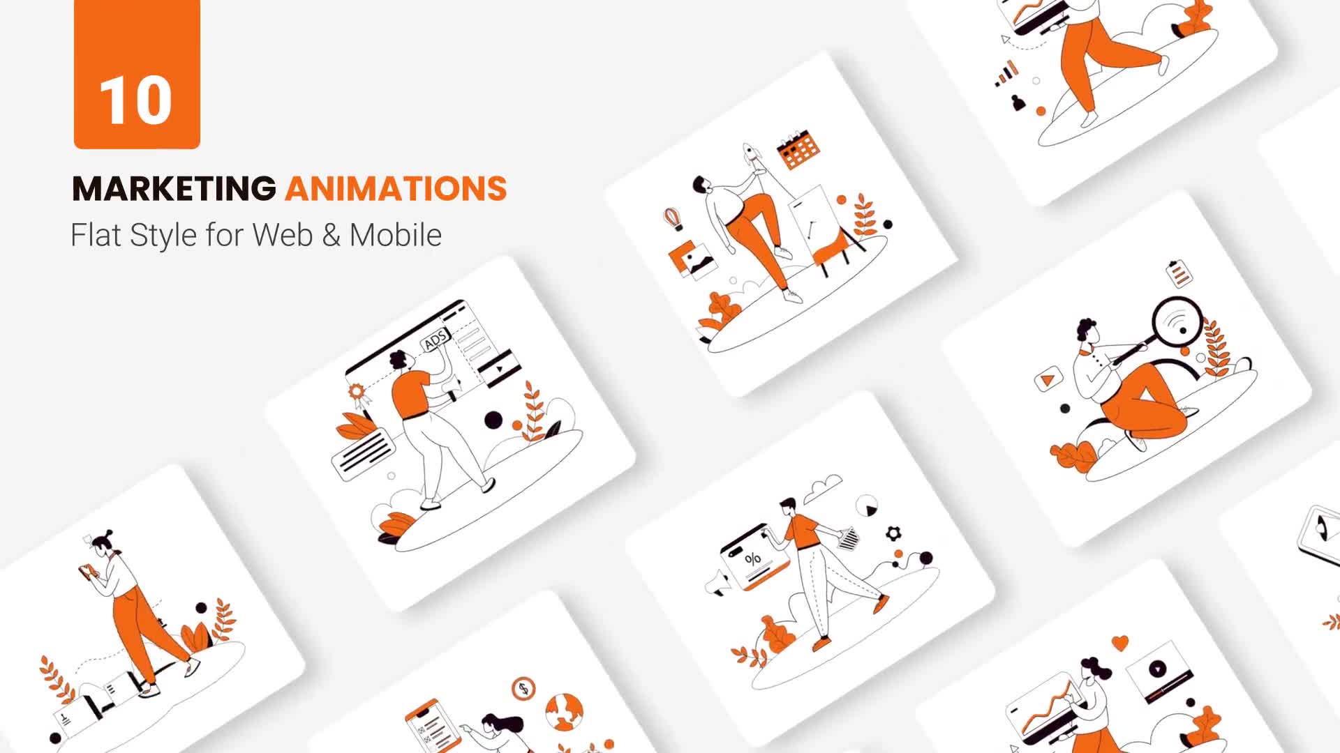 Marketing Agency Animations Flat Concept Videohive 36766380 After Effects Image 1