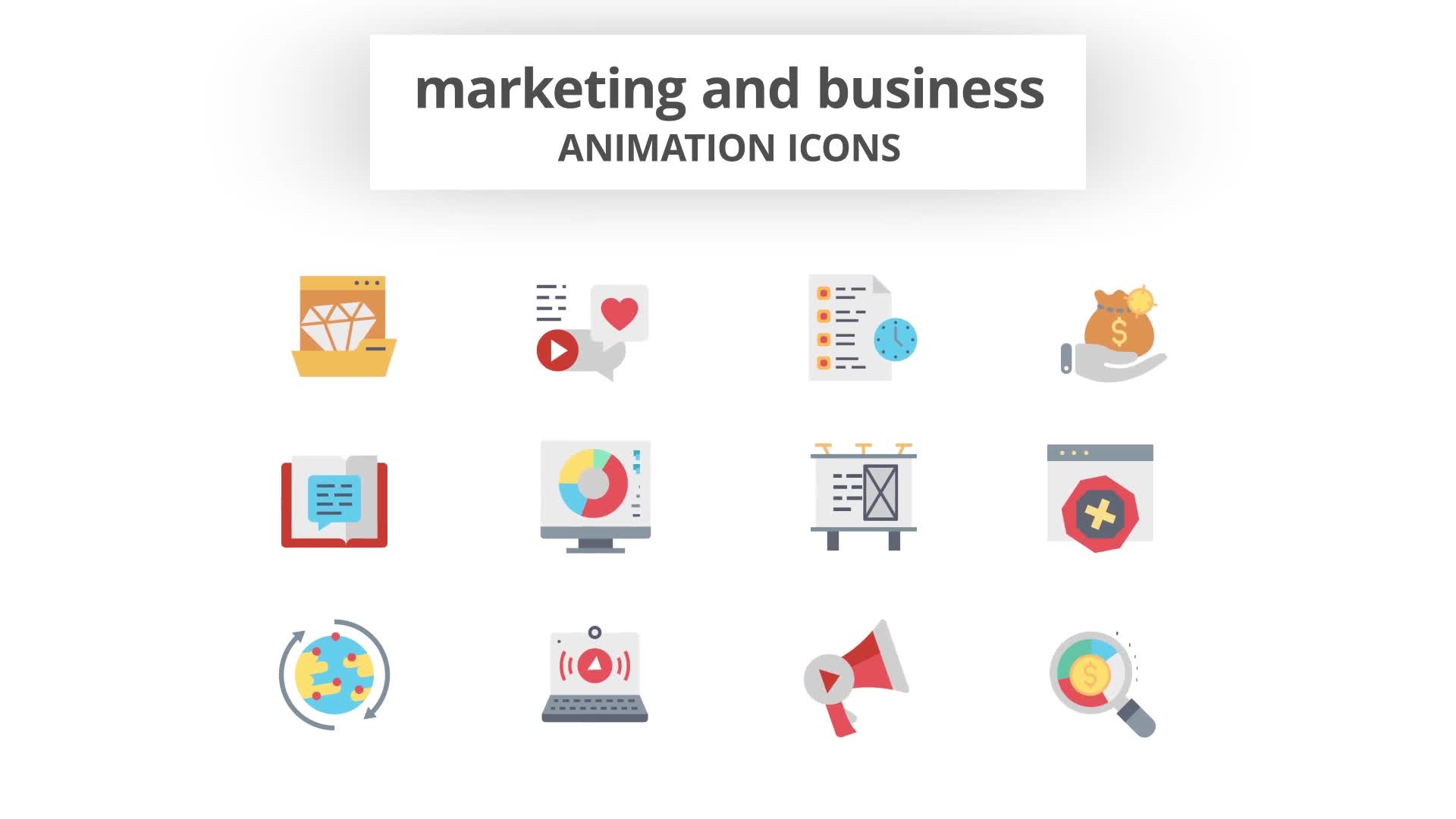 Marketing and Business Animation Icons (MOGRT) Videohive 26755780 Premiere Pro Image 10