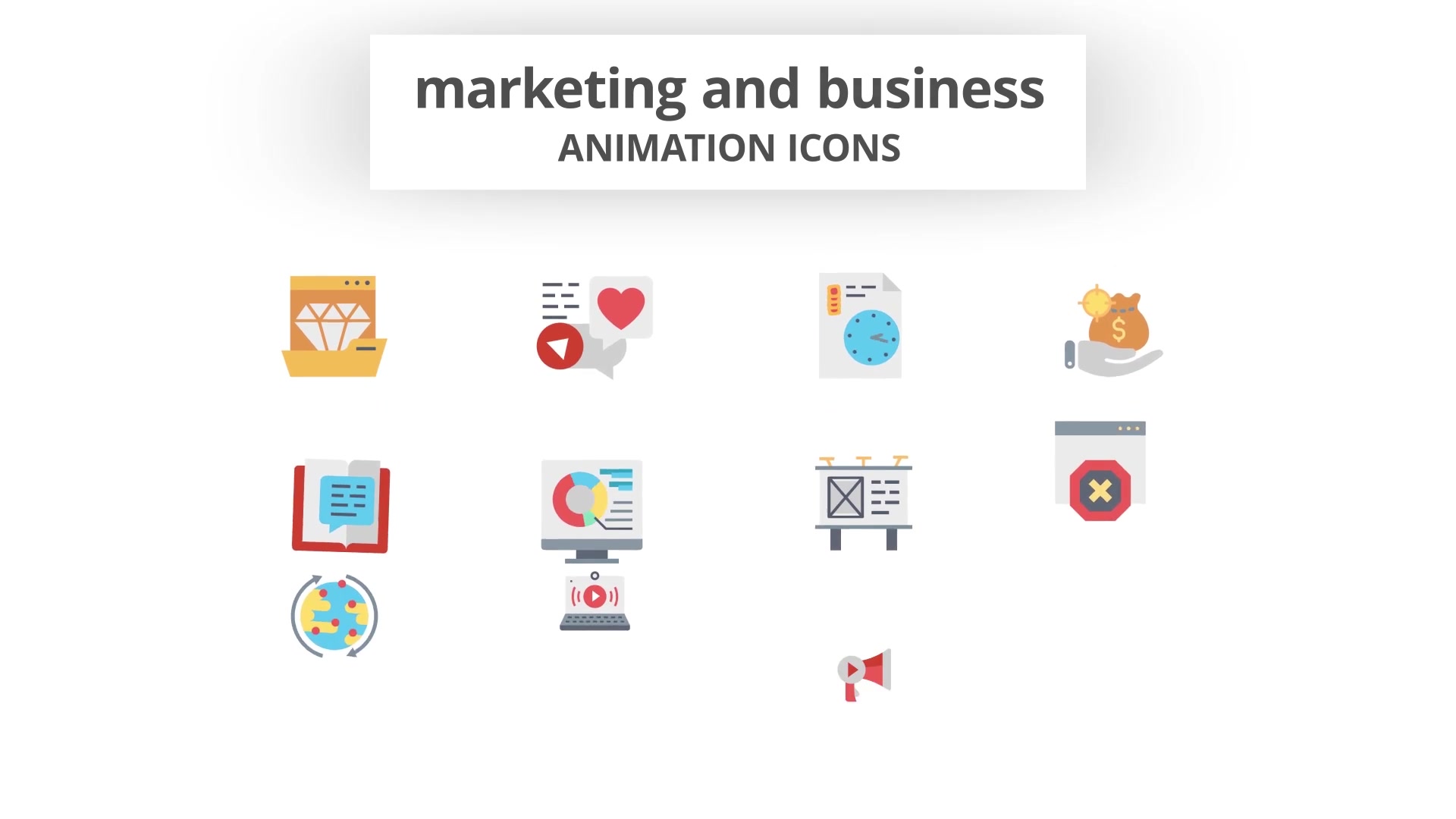 Marketing and Business Animation Icons (MOGRT) Videohive 26755780 Premiere Pro Image 4