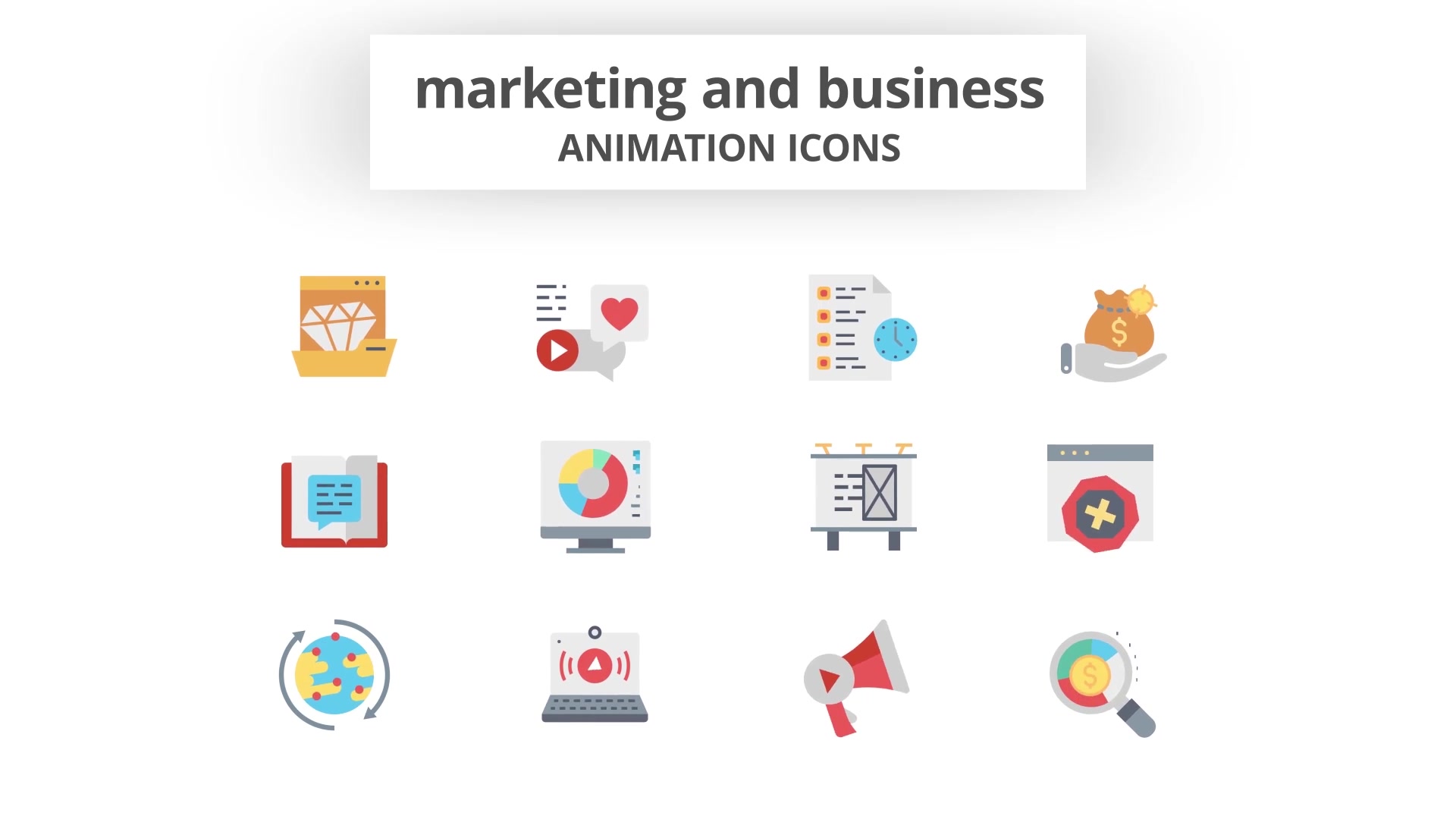 Marketing and Business Animation Icons (MOGRT) Videohive 26755780 Premiere Pro Image 5