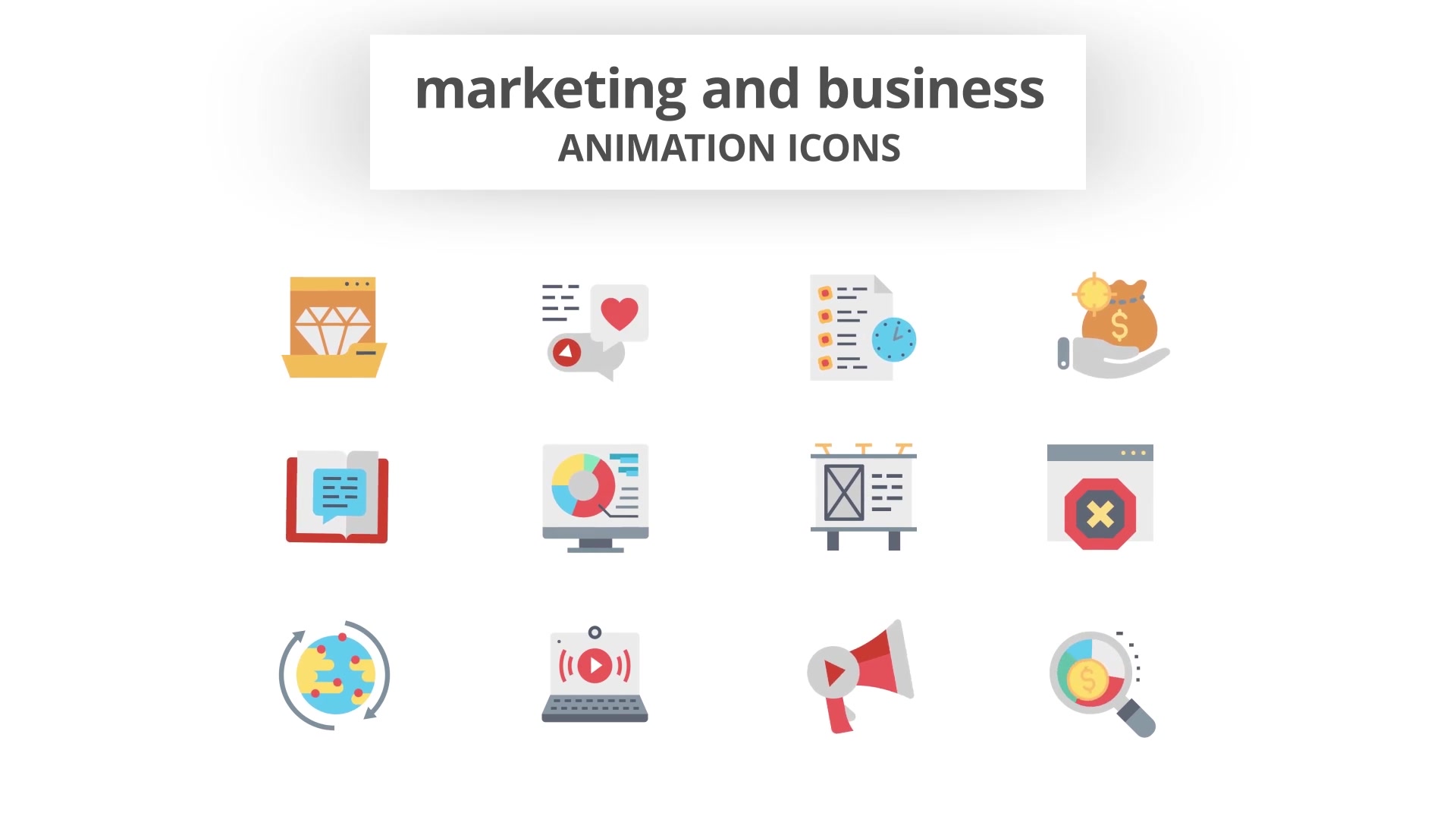 Marketing and Business Animation Icons (MOGRT) Videohive 26755780 Premiere Pro Image 6