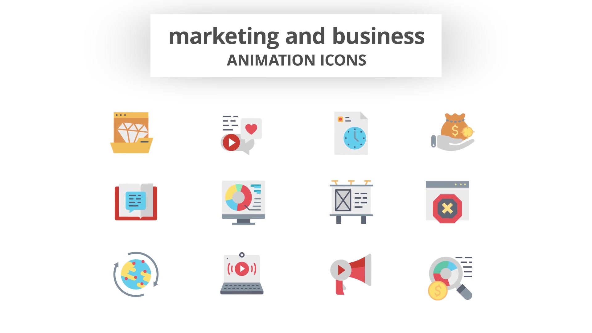 Marketing and Business Animation Icons (MOGRT) Videohive 26755780 Premiere Pro Image 7