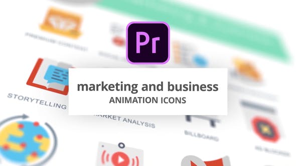 Marketing and Business Animation Icons (MOGRT) - 26755780 Videohive Download