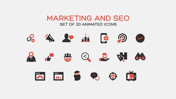 Marketing and SEO Icons - Videohive Download 37321082
