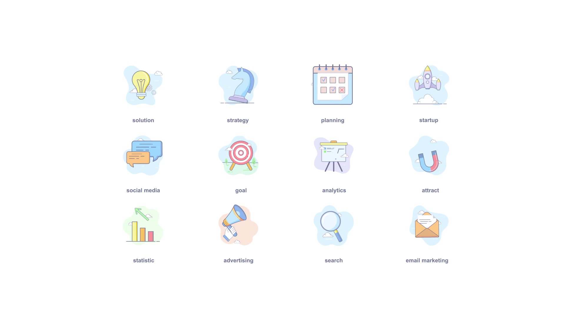 Marketing Animation Icons Videohive 35766518 After Effects Image 4