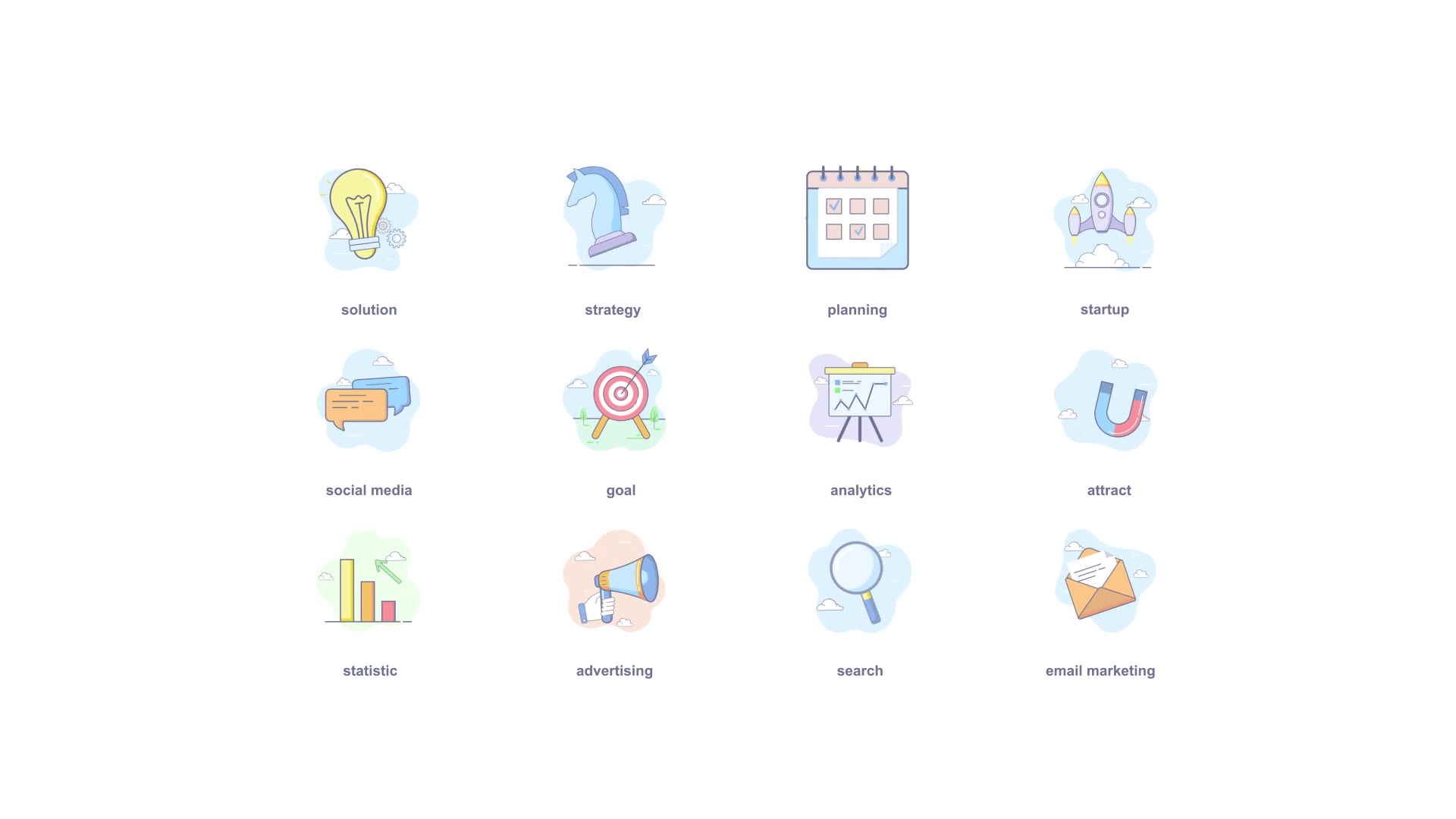 Marketing Animation Icons Videohive 35766518 After Effects Image 5