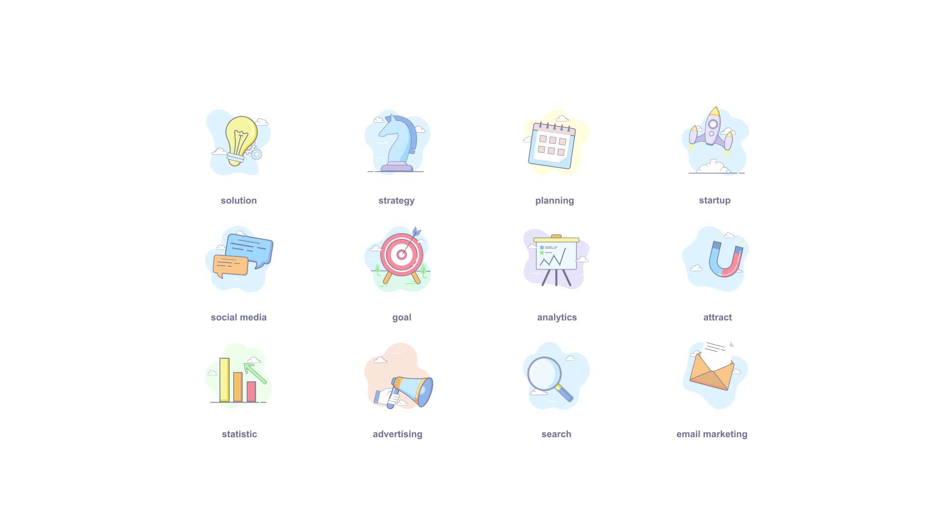 Marketing Animation Icons Videohive 35766518 After Effects Image 6