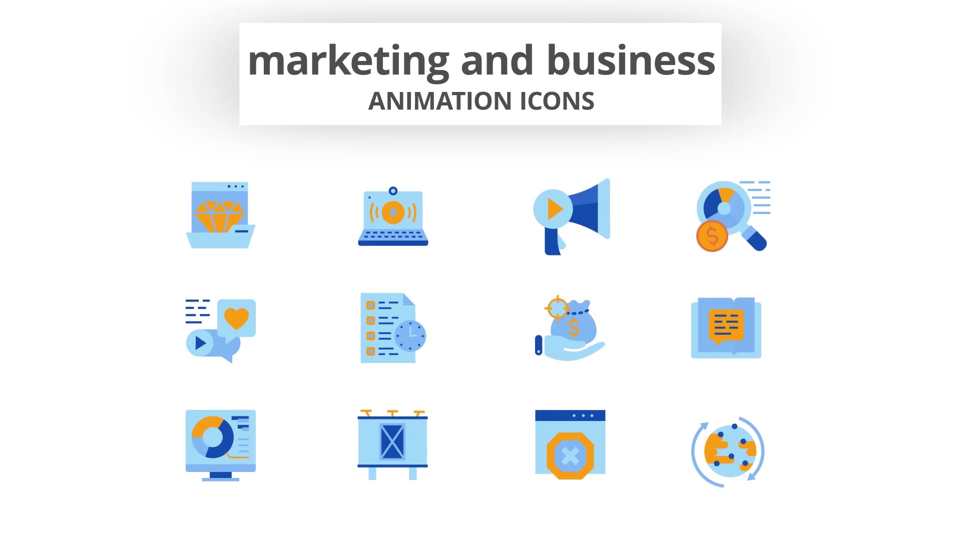 Marketing & Business Animation Icons Videohive 28168283 After Effects Image 6