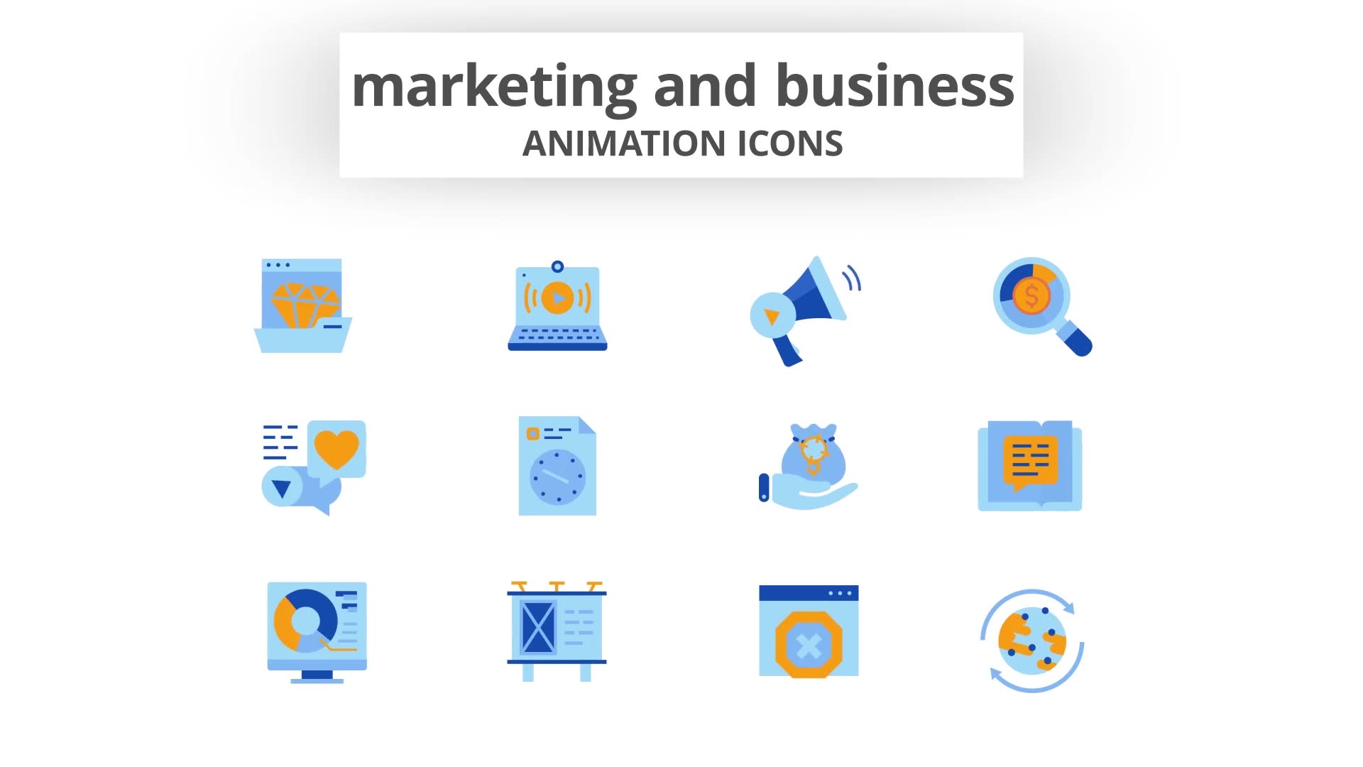 Marketing & Business Animation Icons Videohive 28168283 After Effects Image 7