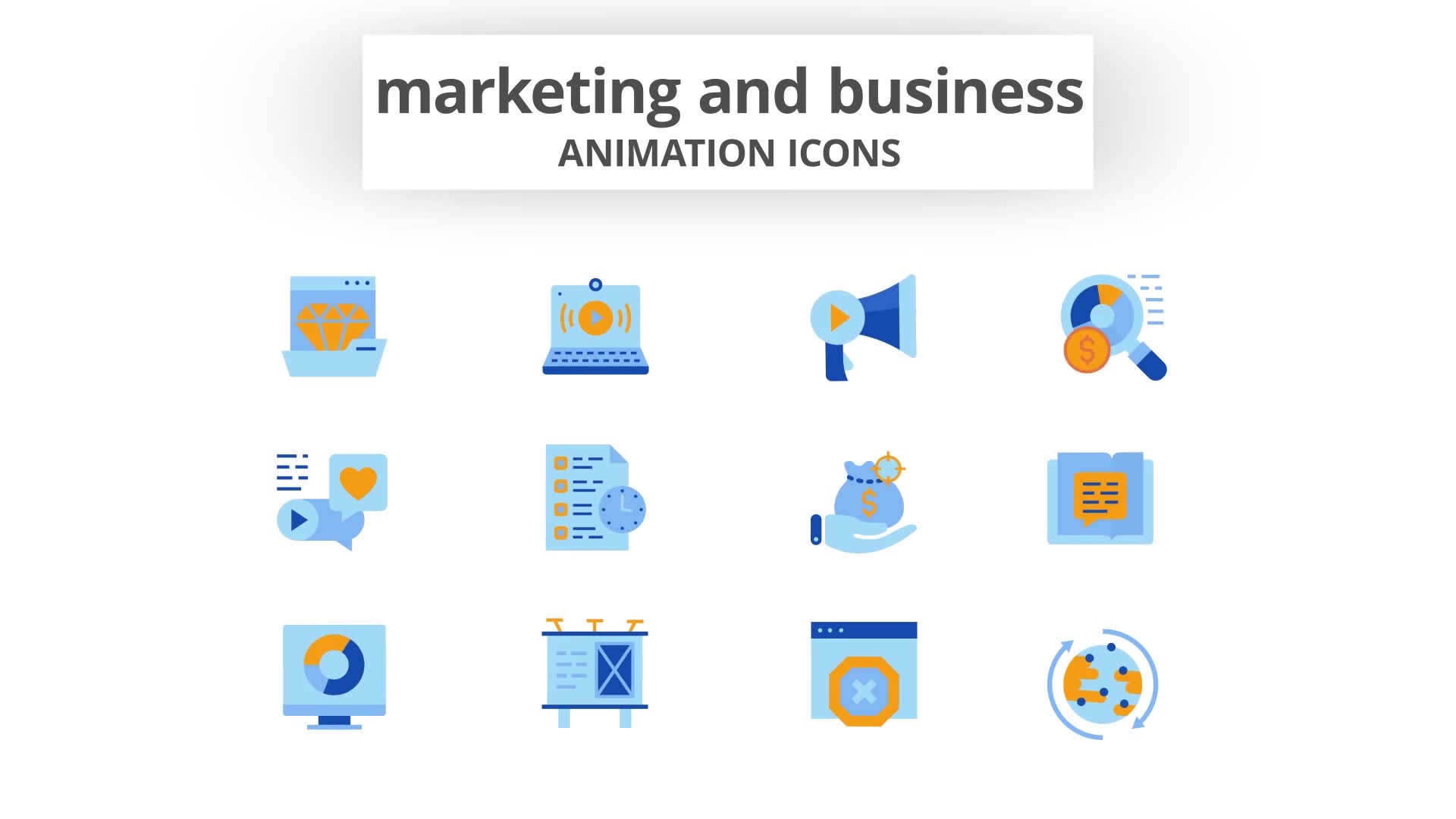 Marketing & Business Animation Icons Videohive 28168283 After Effects Image 8