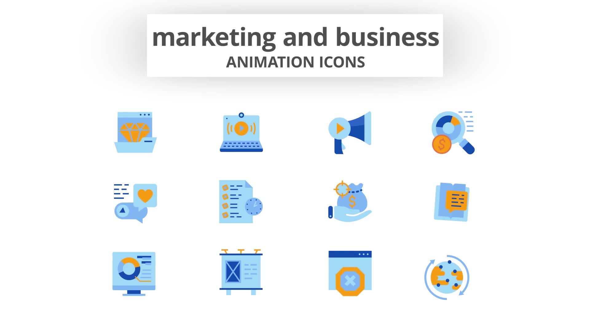 Marketing & Business Animation Icons Videohive 28168283 After Effects Image 9