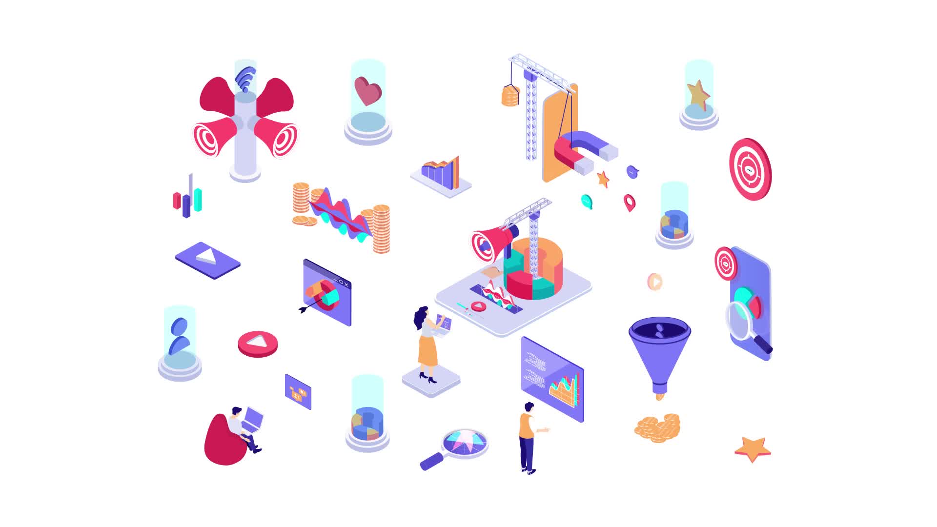 Marketing Isometric Icons Videohive 36117932 After Effects Image 9