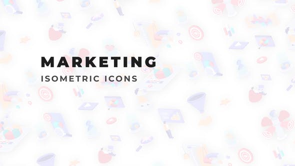 Marketing Isometric Icons - Videohive Download 36117932