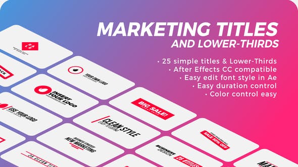 Marketing Titles & Lower Thirds - Videohive 28117505 Download