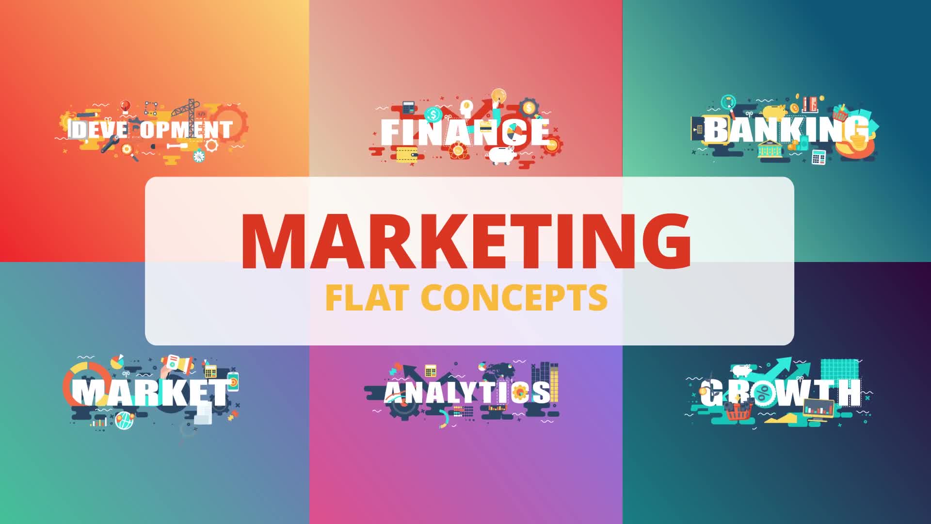 Marketing Typography Flat Concept Videohive 23815965 After Effects Image 1