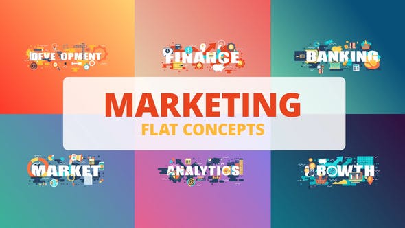Marketing Typography Flat Concept - 23815965 Download Videohive