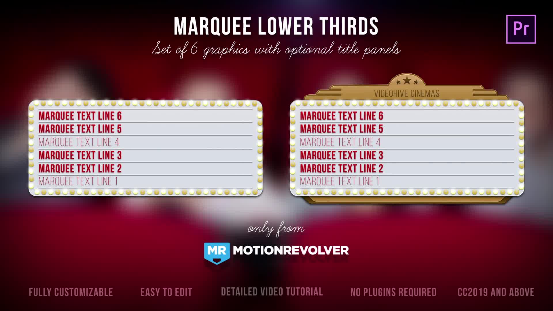 Marquee Lights Titles & Lower Thirds | MOGRT for Premiere Pro Videohive 24552539 Premiere Pro Image 9