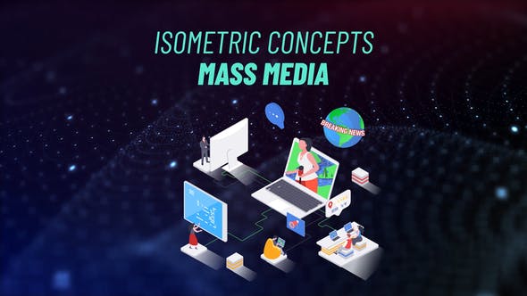 Mass Media Isometric Concept - Download Videohive 31693768