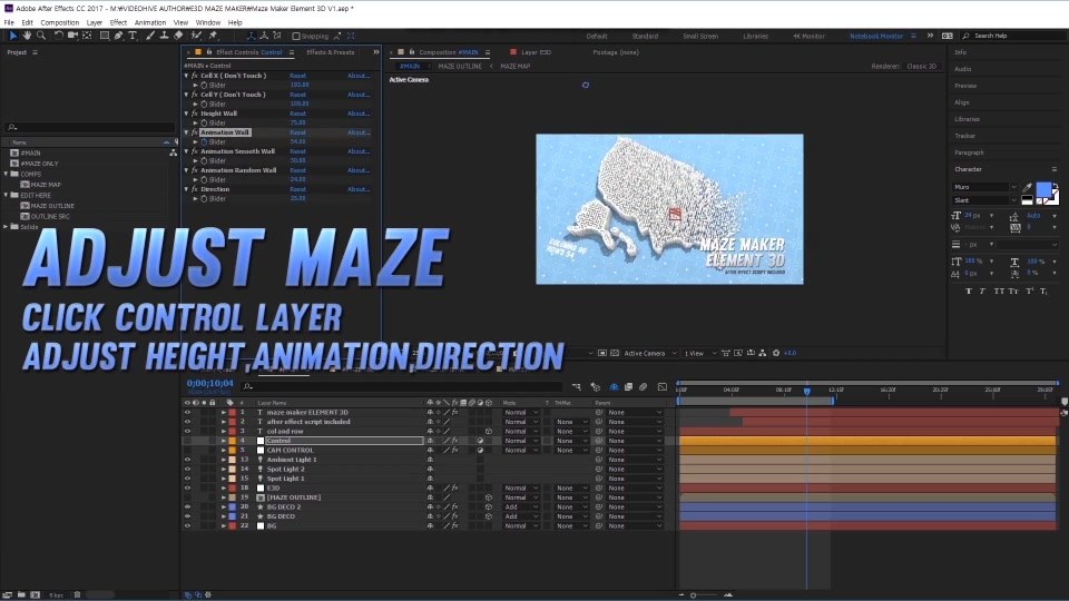 Maze Maker Element 3D - Download Videohive 20033432