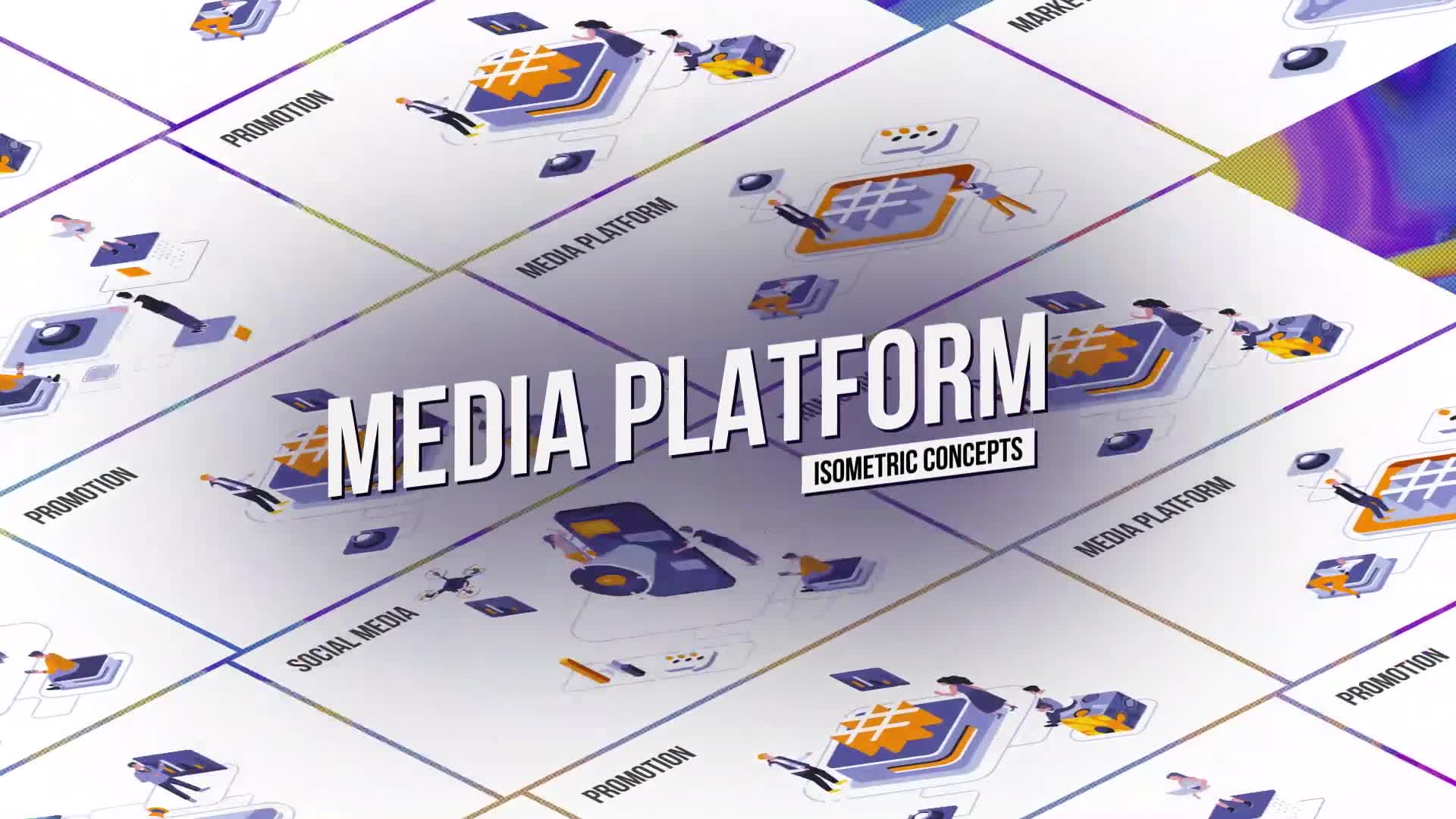 Media platform Isometric Concept Videohive 28986908 After Effects Image 1